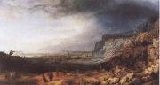 Broad Valley Landscape with Rocks